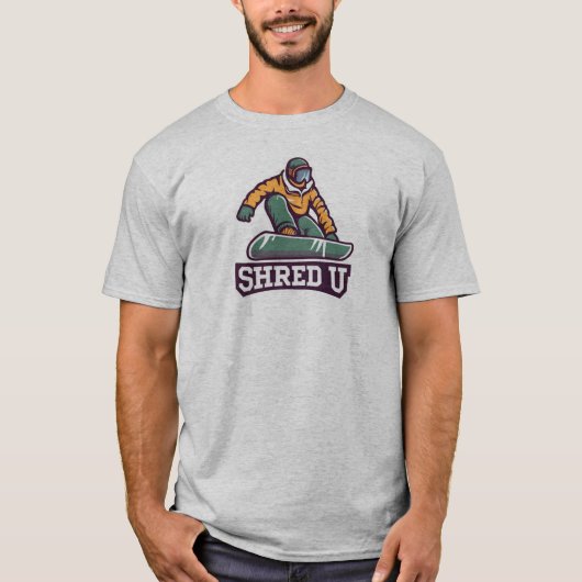 T-shirt Shred University Snowboard (Devant)