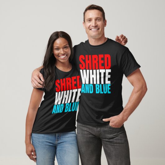 T-shirt Shred White And Blue est un exercice d'haltérophil (Unisexe)