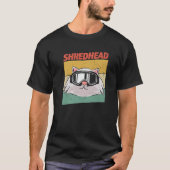 T-shirt Shredhead Funny Snowboard Chat en lunettes (Devant)