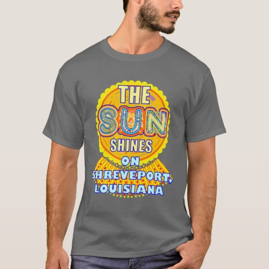 T-shirt Shreveport Sun Shines Artful Sunshine (Devant)