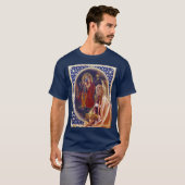 T-shirt Shrila Prabhupada médite sur Krishna (Devant entier)