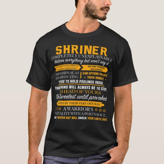 T-shirt SHRINER complètement inexplicable (Devant)
