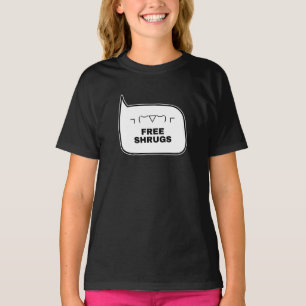 T-shirt SHRUGS LIBRES Drôle Kaomoji Emoticons Japonais