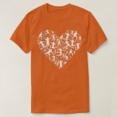 T-shirt Shuttlecock As Heart Badminton (Design devant)