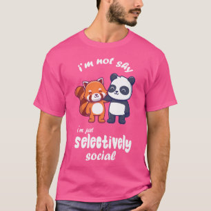 T-shirt Shy Red Panda Je Ne Suis Pas Anti Social Je Suis S