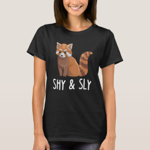 T-shirt Shy & Sly Pour Un Expert Panda Rouge