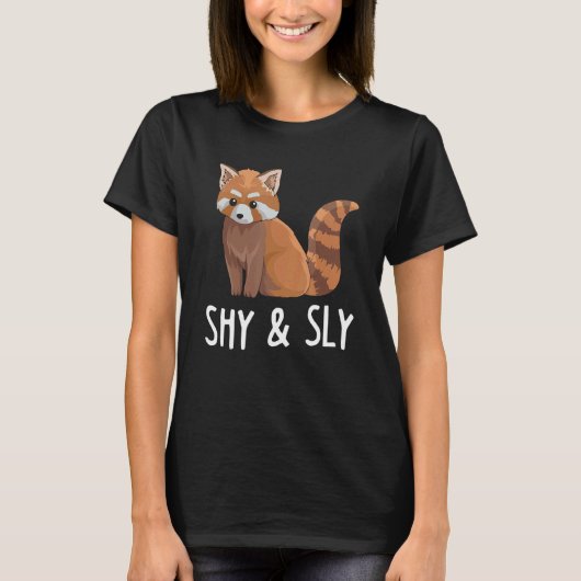 T-shirt Shy & Sly Pour Un Expert Panda Rouge (Devant)