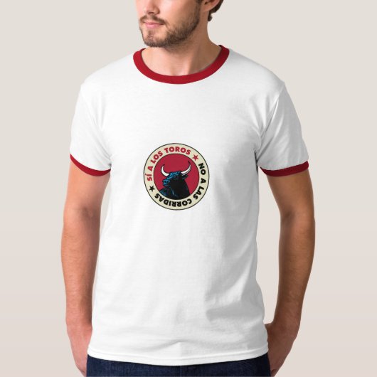 T-shirt Si aux taureaux Non aux Corridas (Devant)