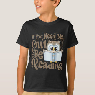 T-shirt Si besoin hibou lit amoureux de livres drôles étud