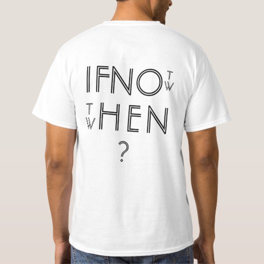T-shirt Si Ce N'Est Pas Maintenant, Quand ? Noir & Blanc (Dos)