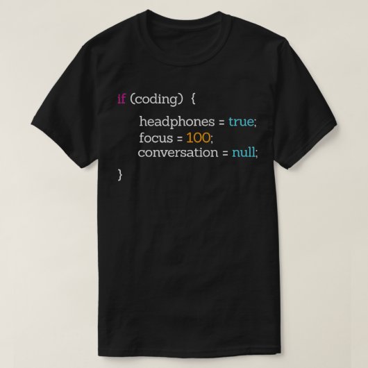 T-shirt Si Coder Casques Focus Funny Python Programmation (Design devant)