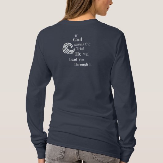 T-shirt Si Dieu permet aux femmes la chemise à manches lon (Dos)