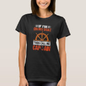T-shirt Si En Bateau Appelez-Moi Capitaine Fun Voilier Voi (Devant)