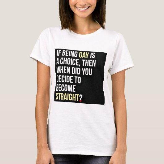 T-shirt Si être gai est un bien choisi… (Devant)