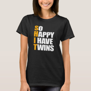 T-shirt Si heureux d'avoir des jumeaux Annonce de grossess