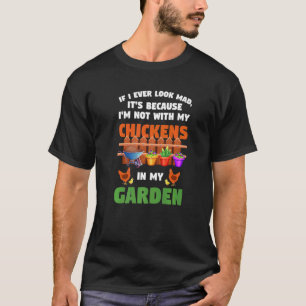 T-shirt Si j'ai l'air triste parce que les poules dans le