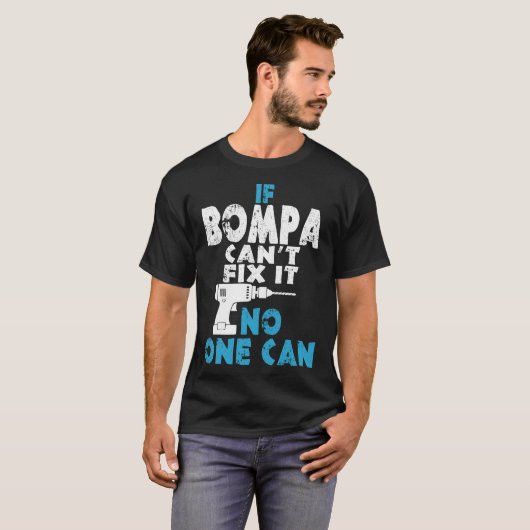 T-shirt Si la difficulté de pente de Bompa il personne (Devant entier)