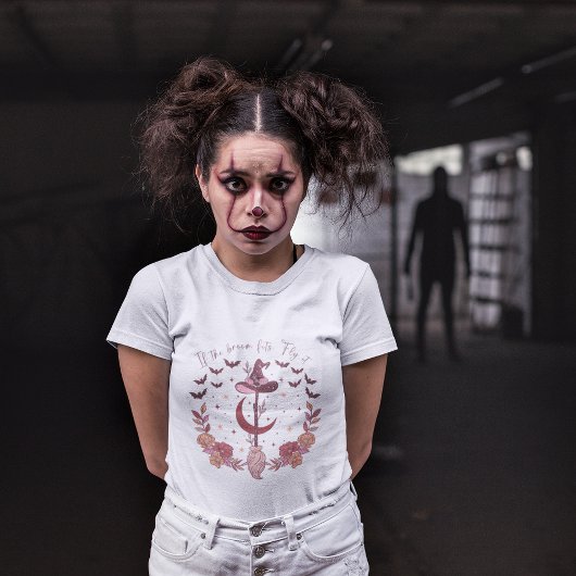 T-shirt Si Le Broom S'Ajuste, Envolez-Le Halloween