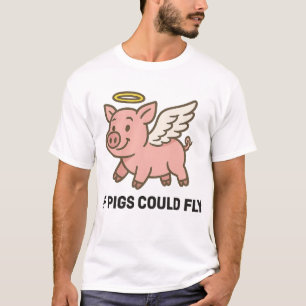 T-shirt Si les cochons pouvaient voler - ange cochon