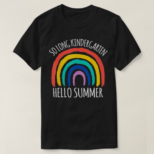 T-SHIRT SI LONG KINDERGARTEN HELLO ÉTUDIANT ÉTÉ (Design devant)