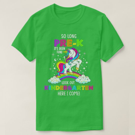 T-shirt Si Longtemps PréK jardin d'enfants ici je viens Un (Design devant)