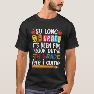 T-shirt Si Longue 6Ème Année De Retour À L'École 7Ème Anné
