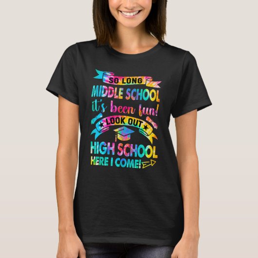 T-shirt Si Longue École Secondaire Regardez Le Lycée Ici (Devant)