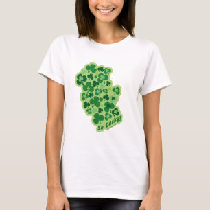 T-shirt Si Lucky Funny Shamrock Art amusant