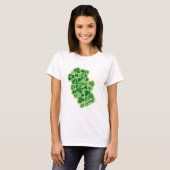 T-shirt Si Lucky Funny Shamrock Art amusant (Devant entier)