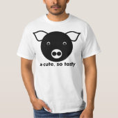 T-shirt si mignon, si savoureux, porc (Devant)