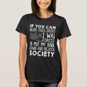 T-shirt Si peut lire ce livre amateurs de roman lecture dr