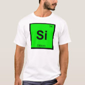 T-shirt Si - Symbole de tableau périodique de la chimie du (Devant)