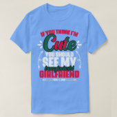 T-shirt Si Tu Crois Que Je Suis Mignonne, Tu Devrais Voir (Design devant)