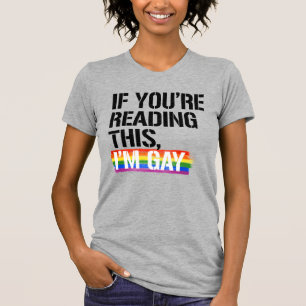 T-shirt Si tu lis ça, je suis gay