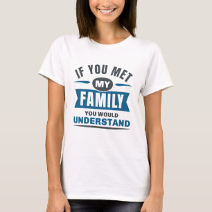 T-shirt Si Tu Rencontrais Ma Famille, Tu Comprendrais