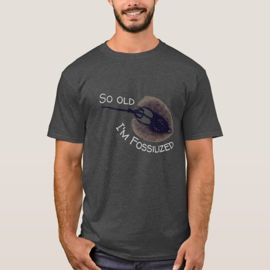T-shirt Si vieux que je suis fossilisé, Stingray Fossil (Devant)