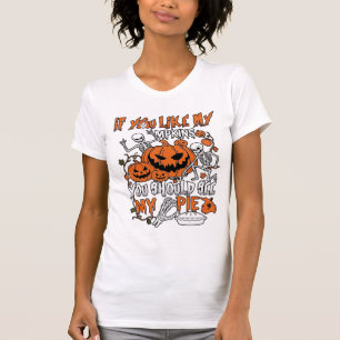 T-shirt Si vous aimez les citrouilles Halloween Skeleton P