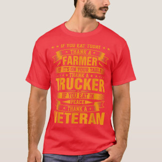 T-shirt Si Vous Mangez Aujourd'Hui Merci Un Agriculteur Si