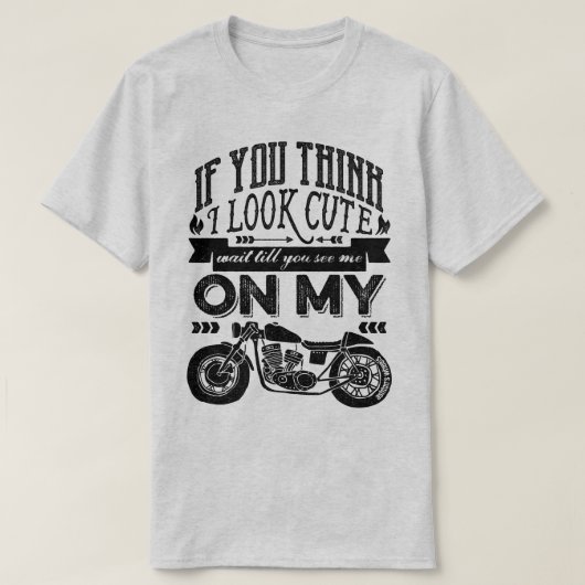 T-shirt Si vous me pensez semblez la typographie mignonne (Design devant)