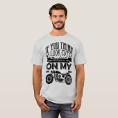 T-shirt Si vous me pensez semblez la typographie mignonne (Devant entier)