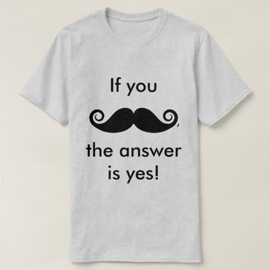 T-shirt Si Vous Moustache, (Design devant)