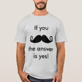 T-shirt Si Vous Moustache, (Devant)