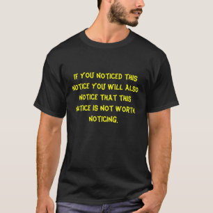T-shirt Si vous notiez cet avis