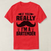 T-shirt si vous voulez vraiment 27m un barman (Design devant)