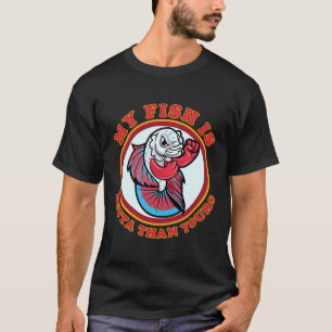 T-shirt Siamais Coloré Combattant Poisson Mon Poisson Est
