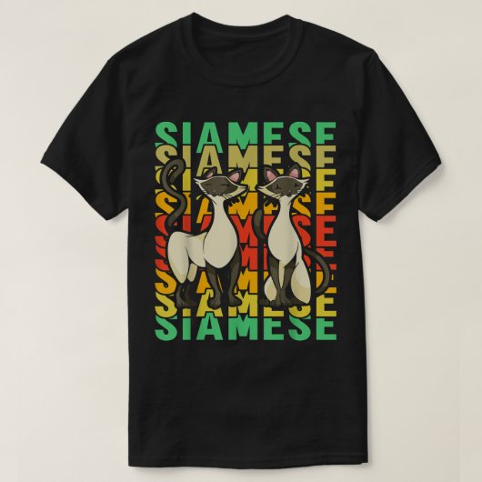 T-shirt Siamese Cat  (Design devant)