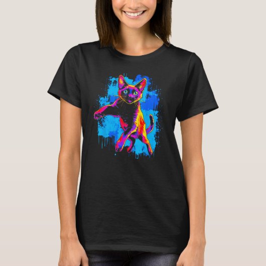 T-shirt Siamese Cat (Devant)