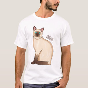T-shirt Siamese cat cartoon