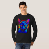 T-shirt Siamese Cat DJ Music (Devant entier)