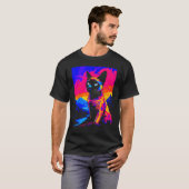 T-shirt Siamese Cat Pop Art (Devant entier)
